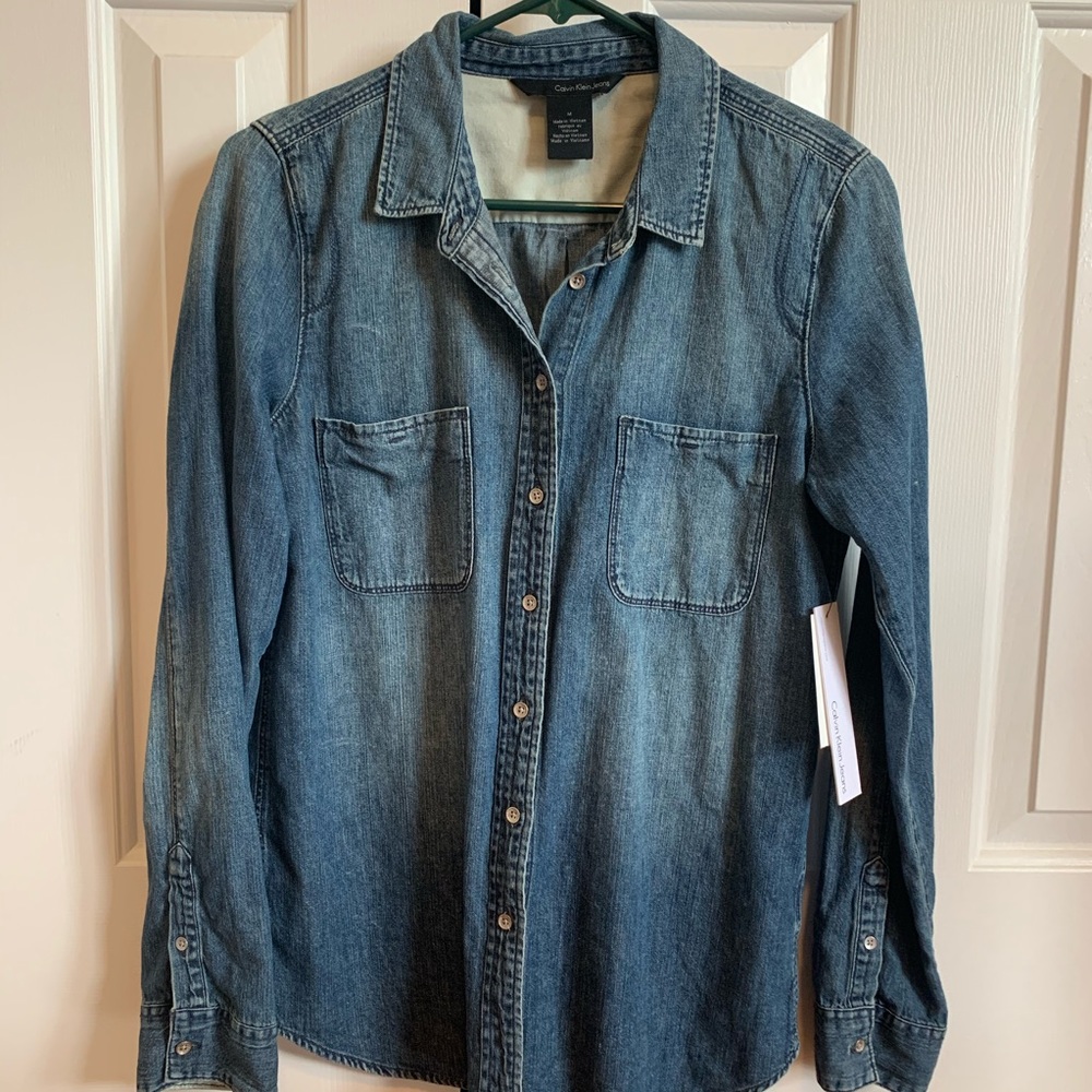 Calvin Klein brand new denim shirt, size medium